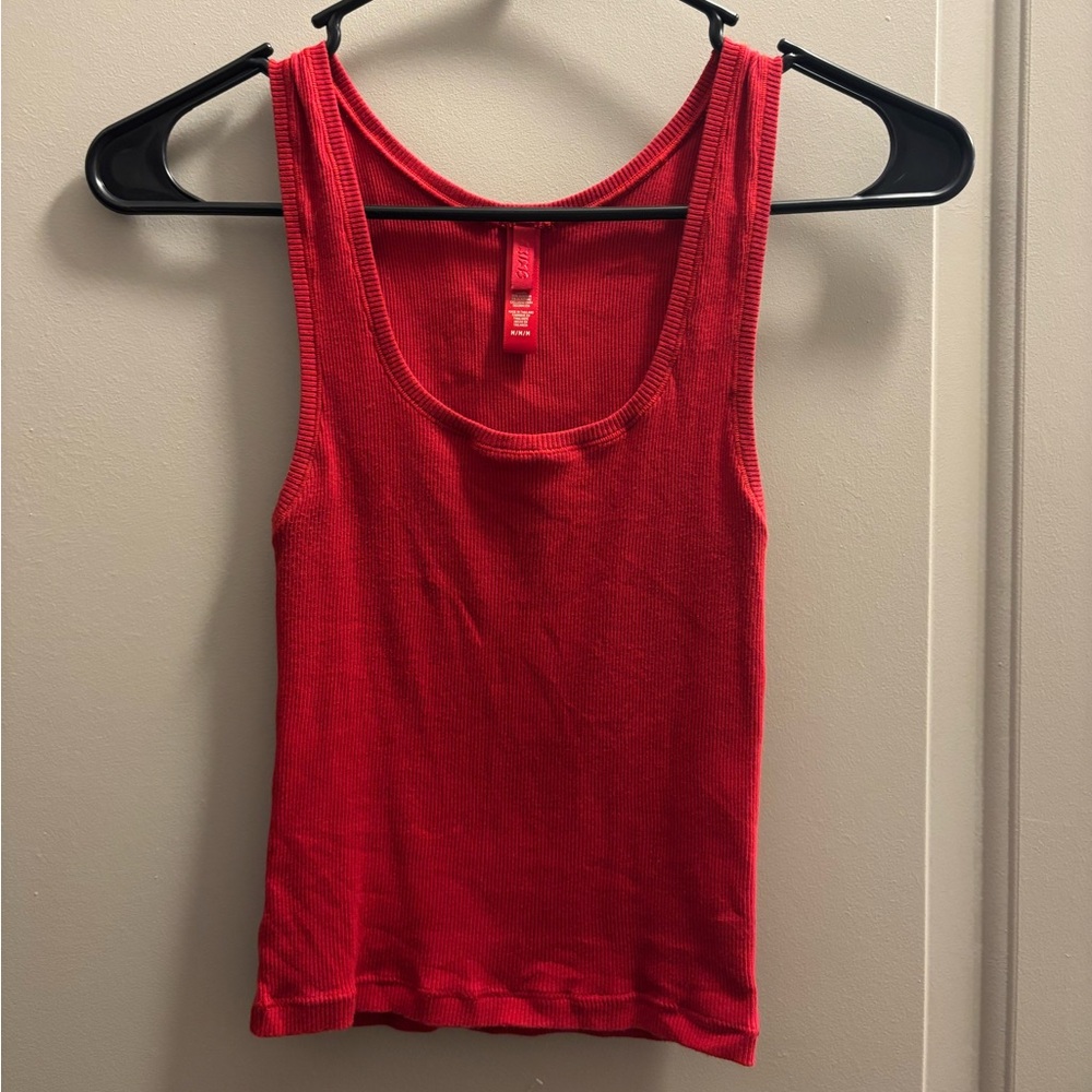 Skims Red Cotton Tank